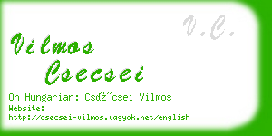 vilmos csecsei business card